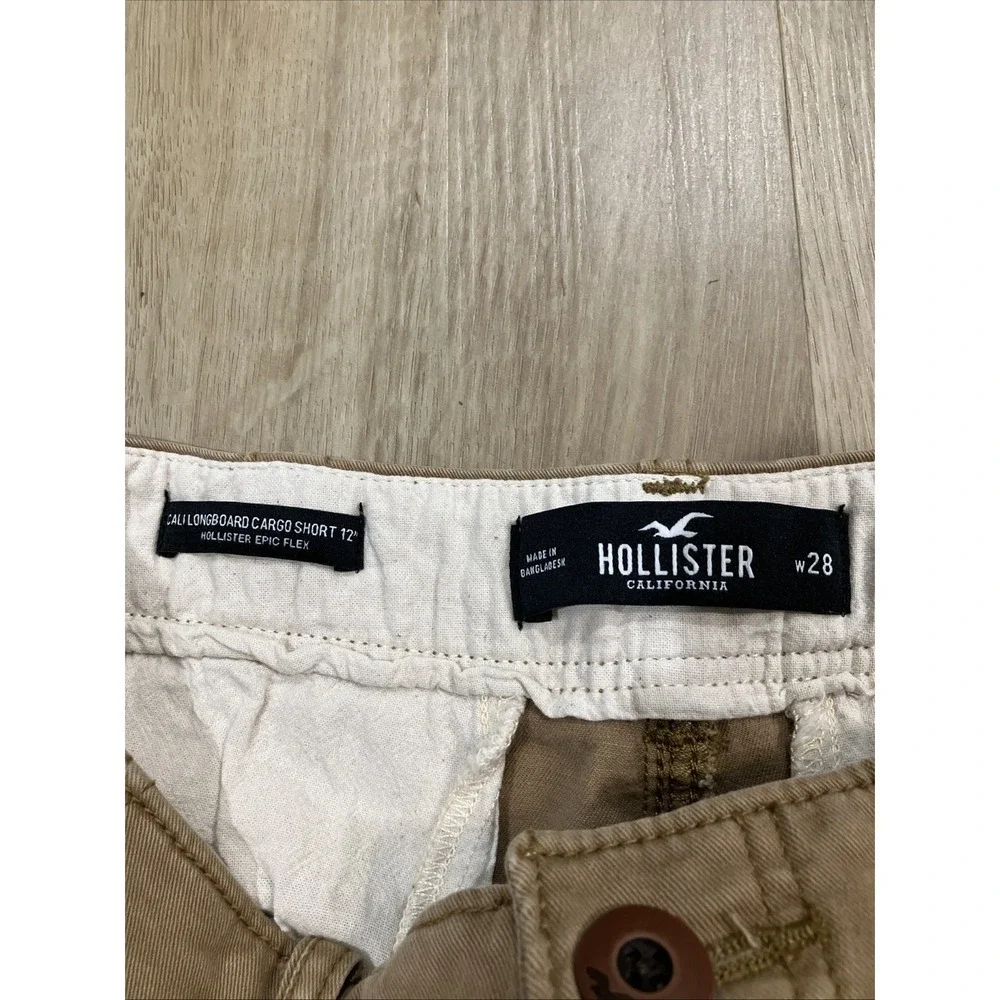 Hollister Cali Longboard Shorts 28x12 Khaki Brown